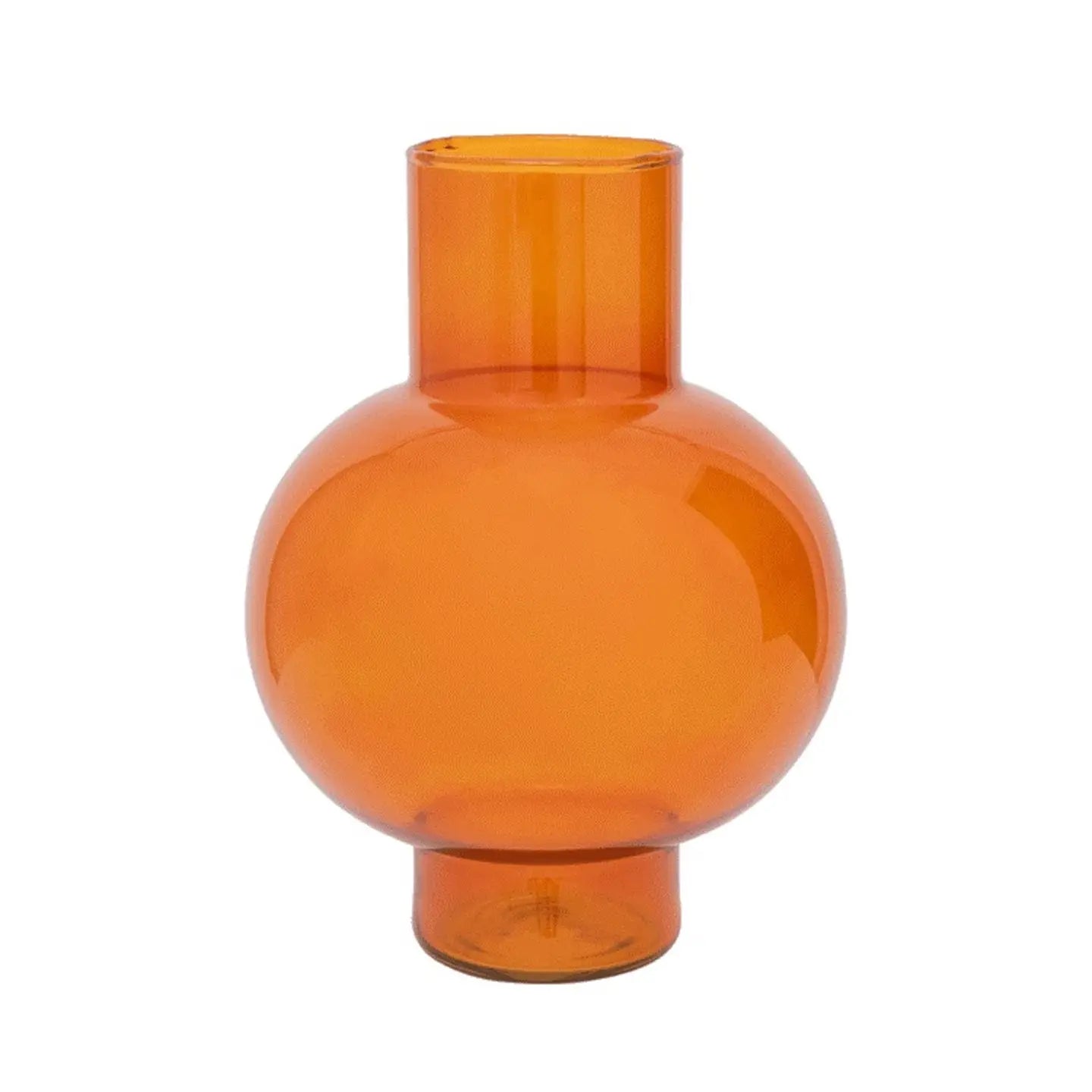 Recycled Glass Vase Orange Rust