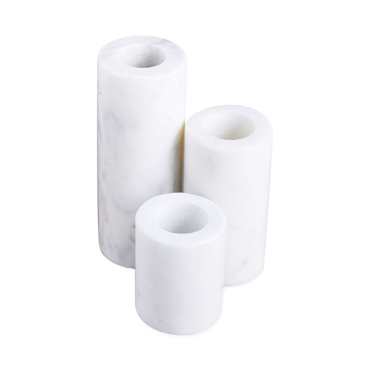 Marble Cylinder Pillar Taper Holders