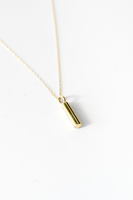 Cylinder Pendant Necklace