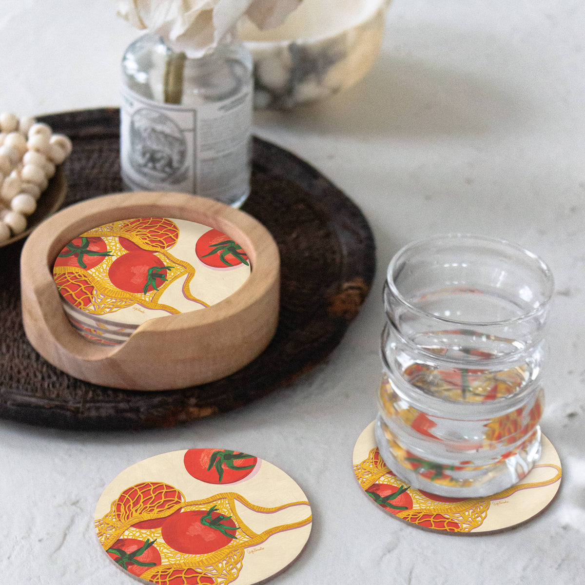 Market Tomatoes Seedlings Coaster