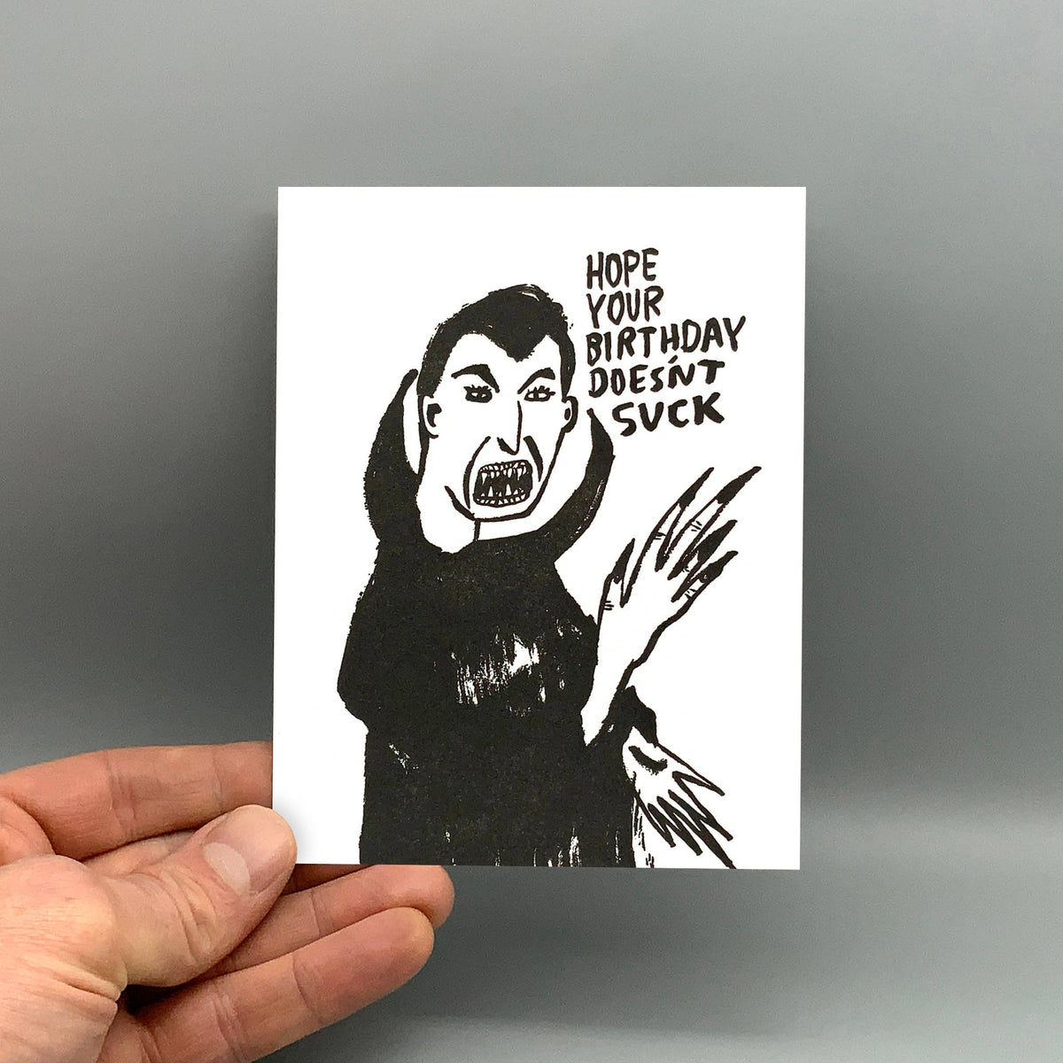 Birthday Sucks - Humorous Letterpress Birthday Card