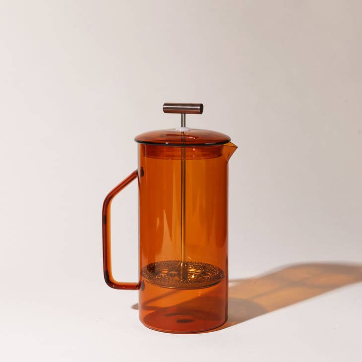 Amber Glass French Press