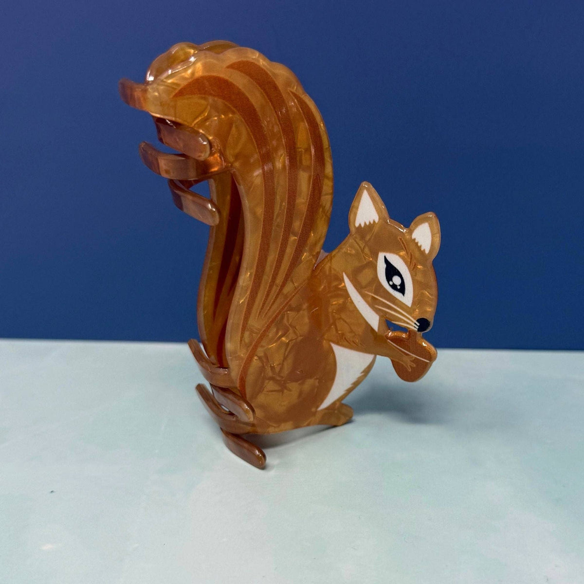 Squirrel Hair Claw Clip – Cute Animal Acetate Hair Accessory