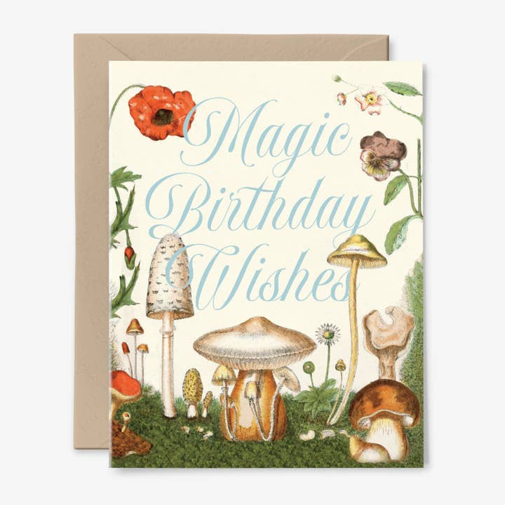 Magic Birthday Wishes Mushroom | Happy Birthday | Floral