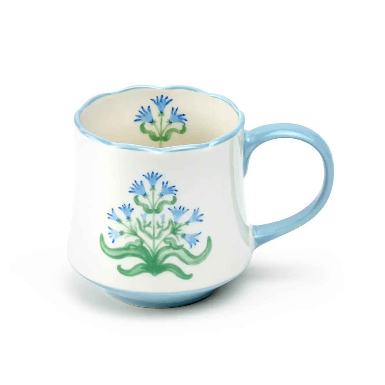 Blue Folk Bloom 14oz Mug