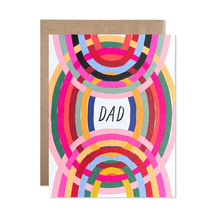 Dad Neon Circles Father's Day Card