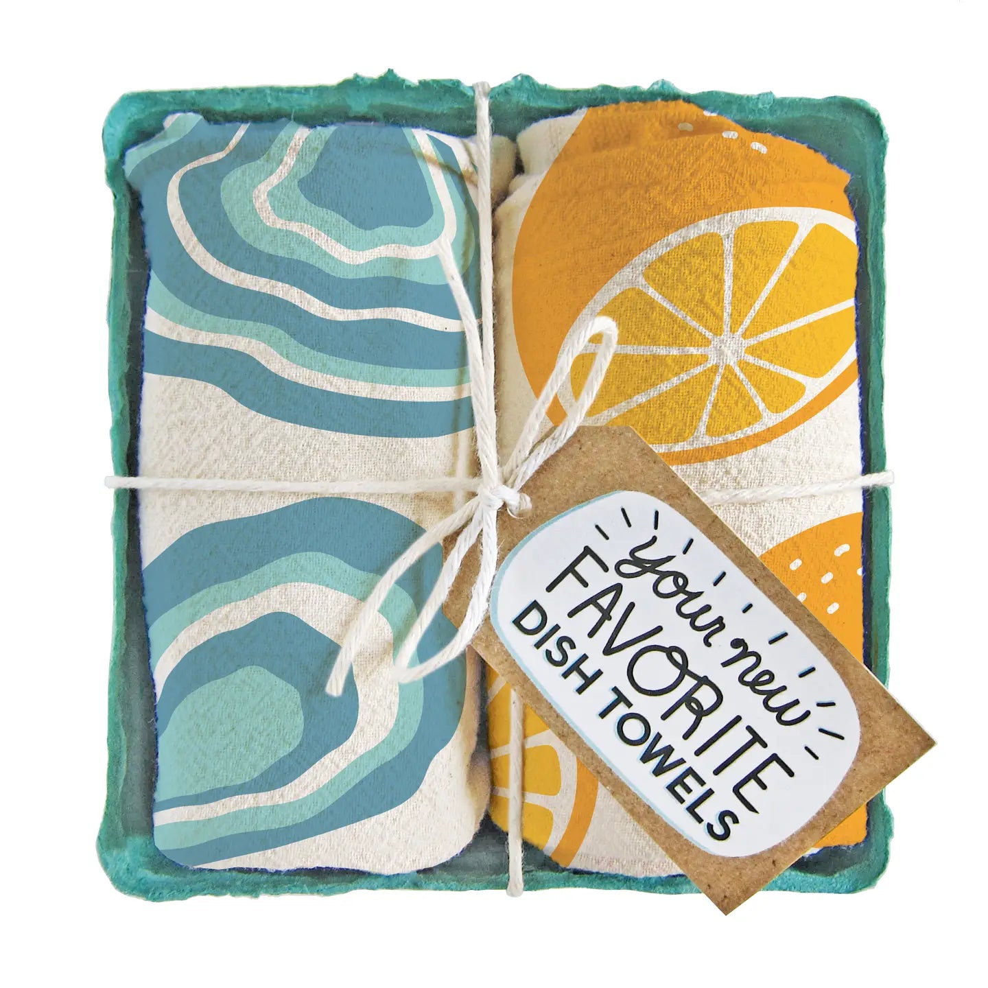 Fresh Oysters (Oyster, Lemon) Tea Towel Set of 3