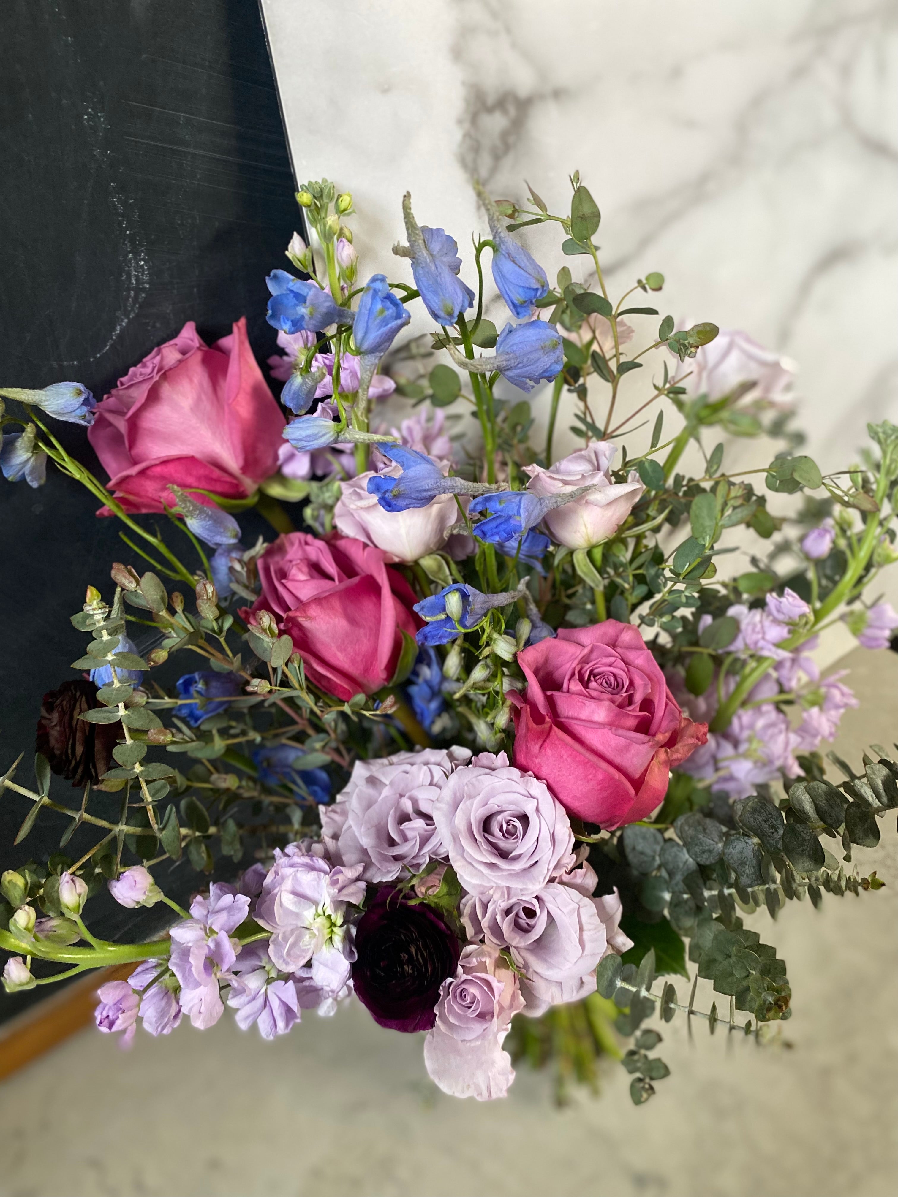 Mother's Day - Plum Hand-Tie Arrangement