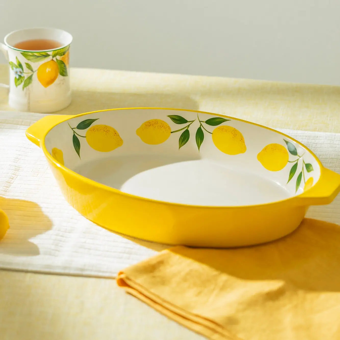 Lemon 2 Qt. Oval Casserole