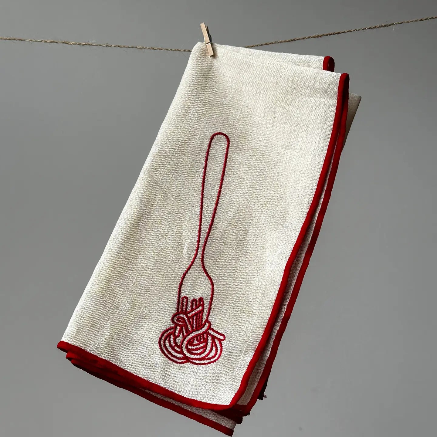 Linen Blend Napkin, Spaghetti - Set of 2