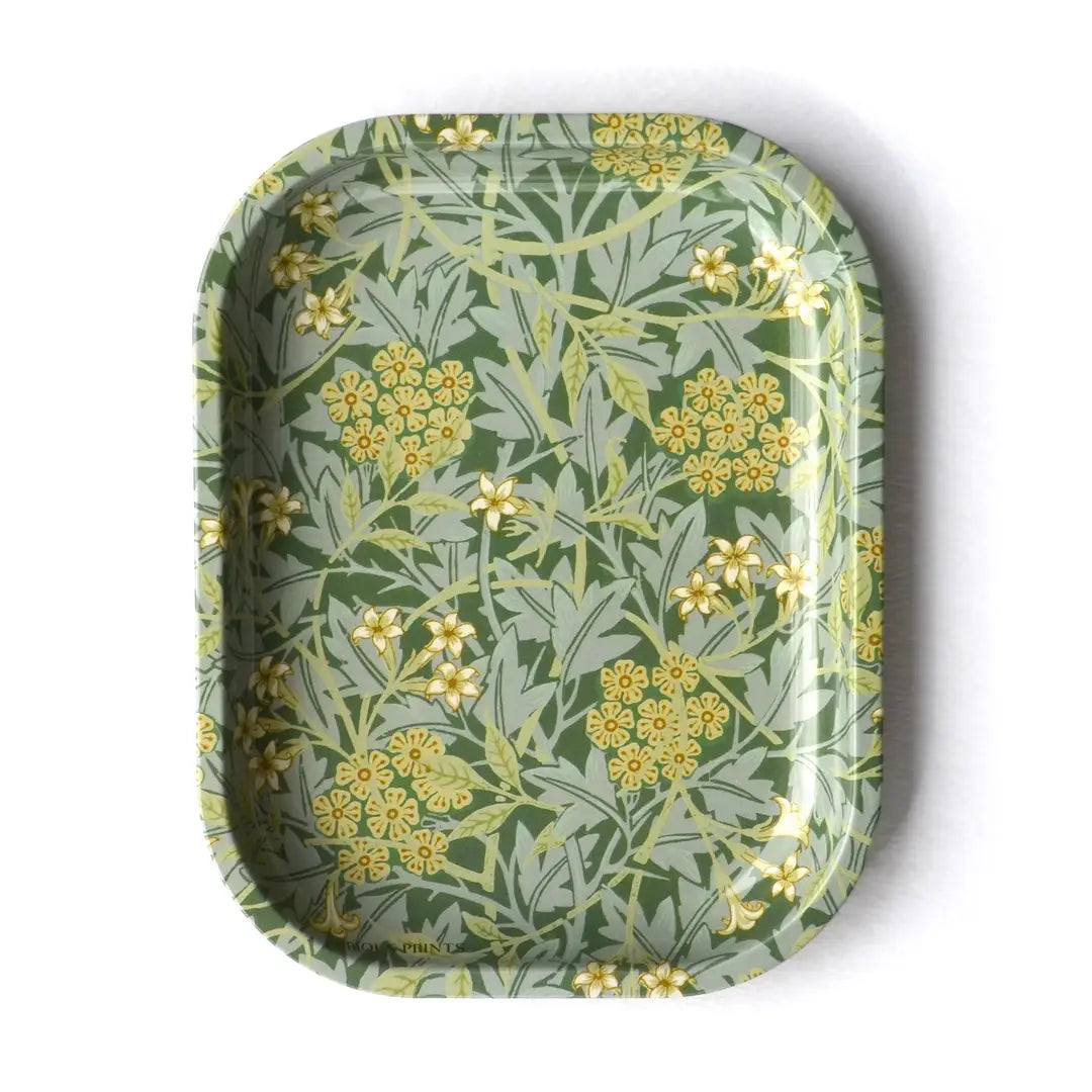 Small Metal Vintage William Morris Jasmine Pattern Tray Dish