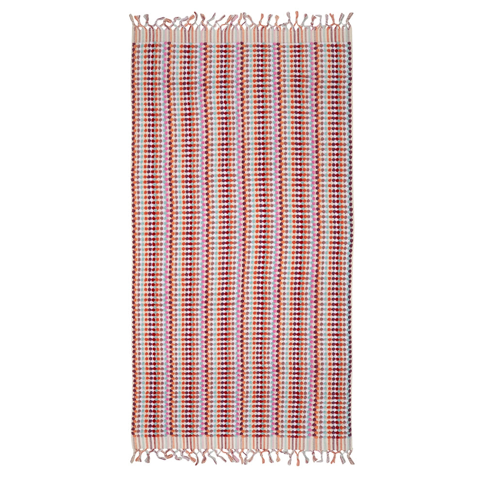 Pompom Bubble Handloomed Turkish Hand Towel - MultiPinky