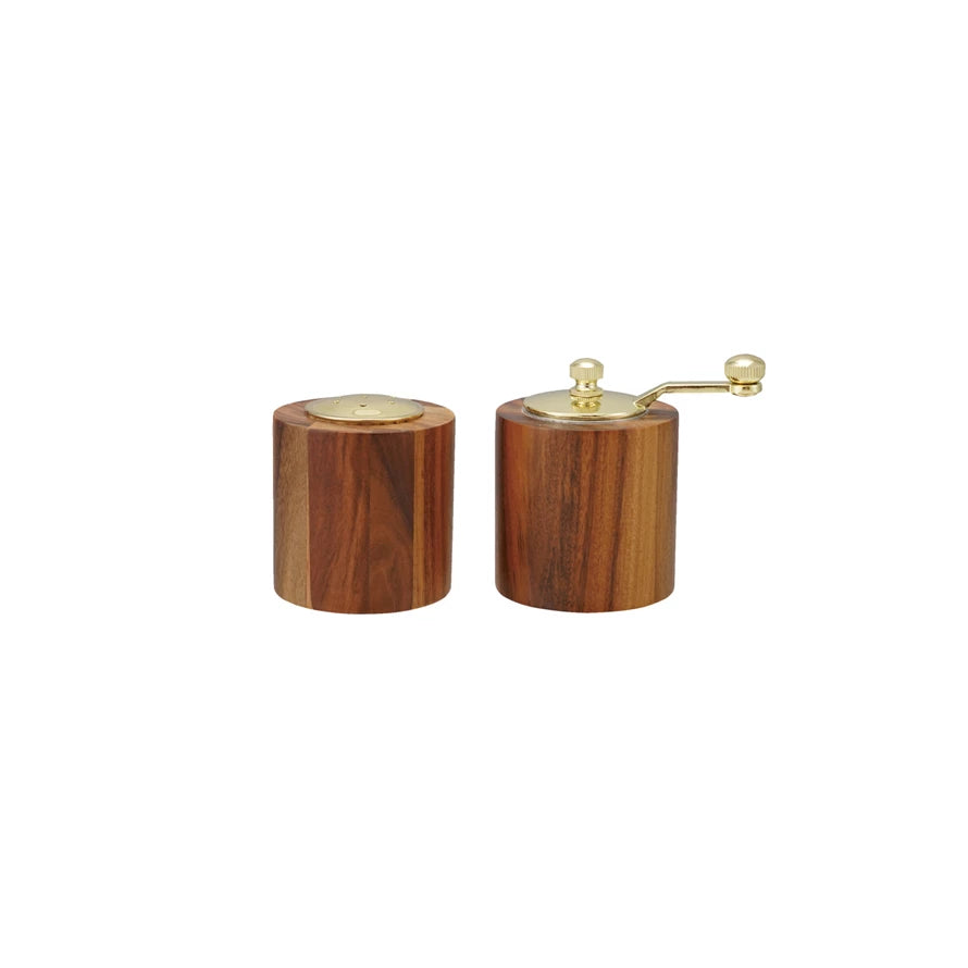 Acacia Wood Salt Shaker & Pepper Mill