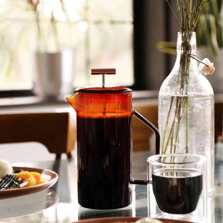 Amber Glass French Press