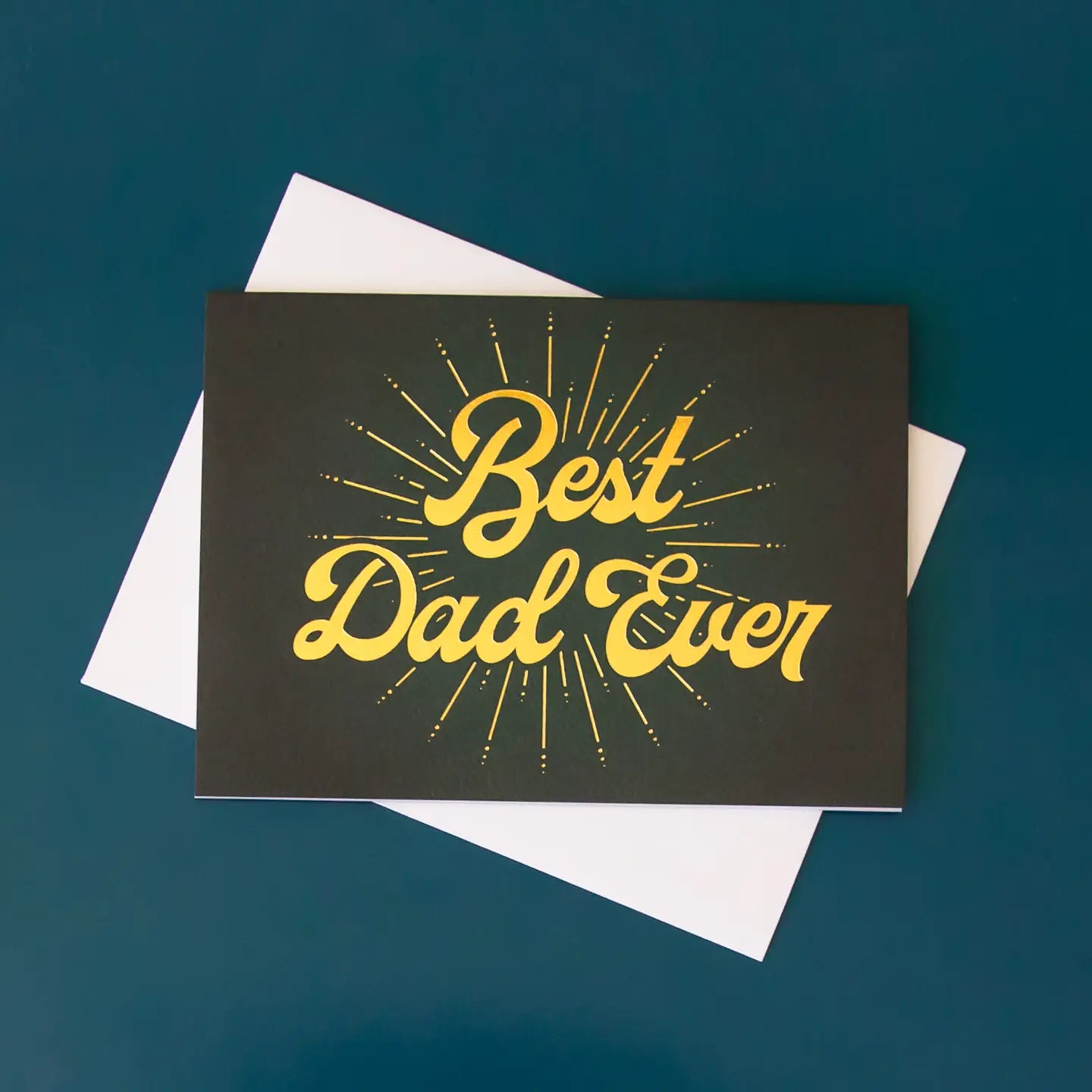 Best Dad Ever Card - Gold Foil