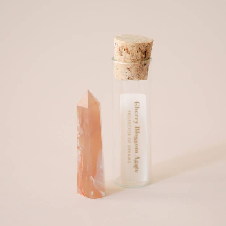 Cherry Blossom Agate Crystal Point