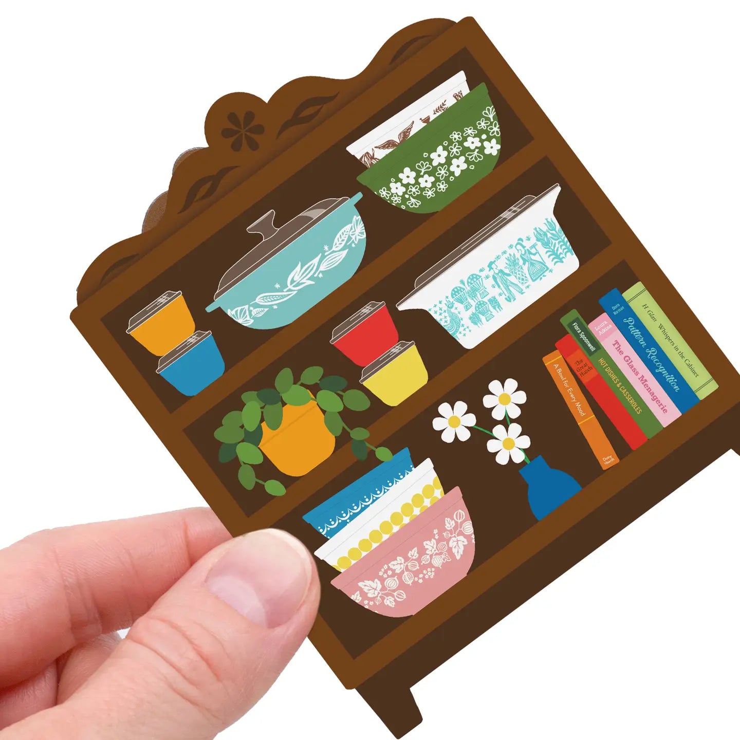 Pyrex-Inspired Kitchen Bookshelf Magnet Retro Fridge Decor