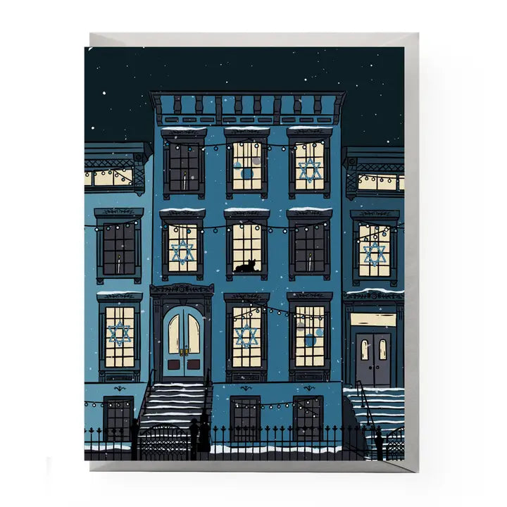Hanukkah Brownstone Card