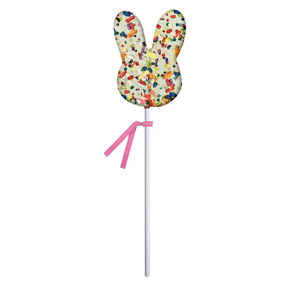 Bunny Face Funfetti Lollipops