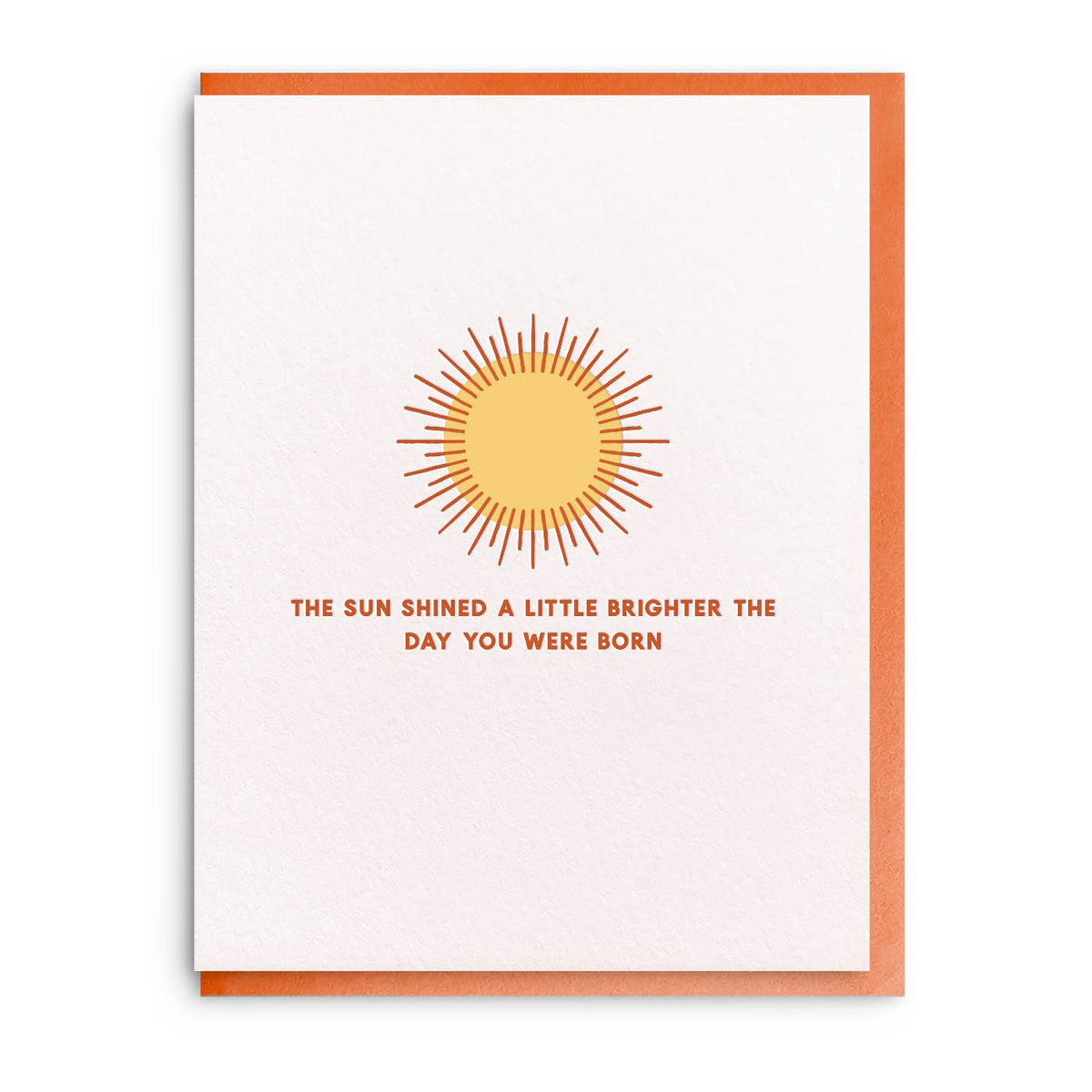 Sunshine - Letterpress Birthday Greeting Card
