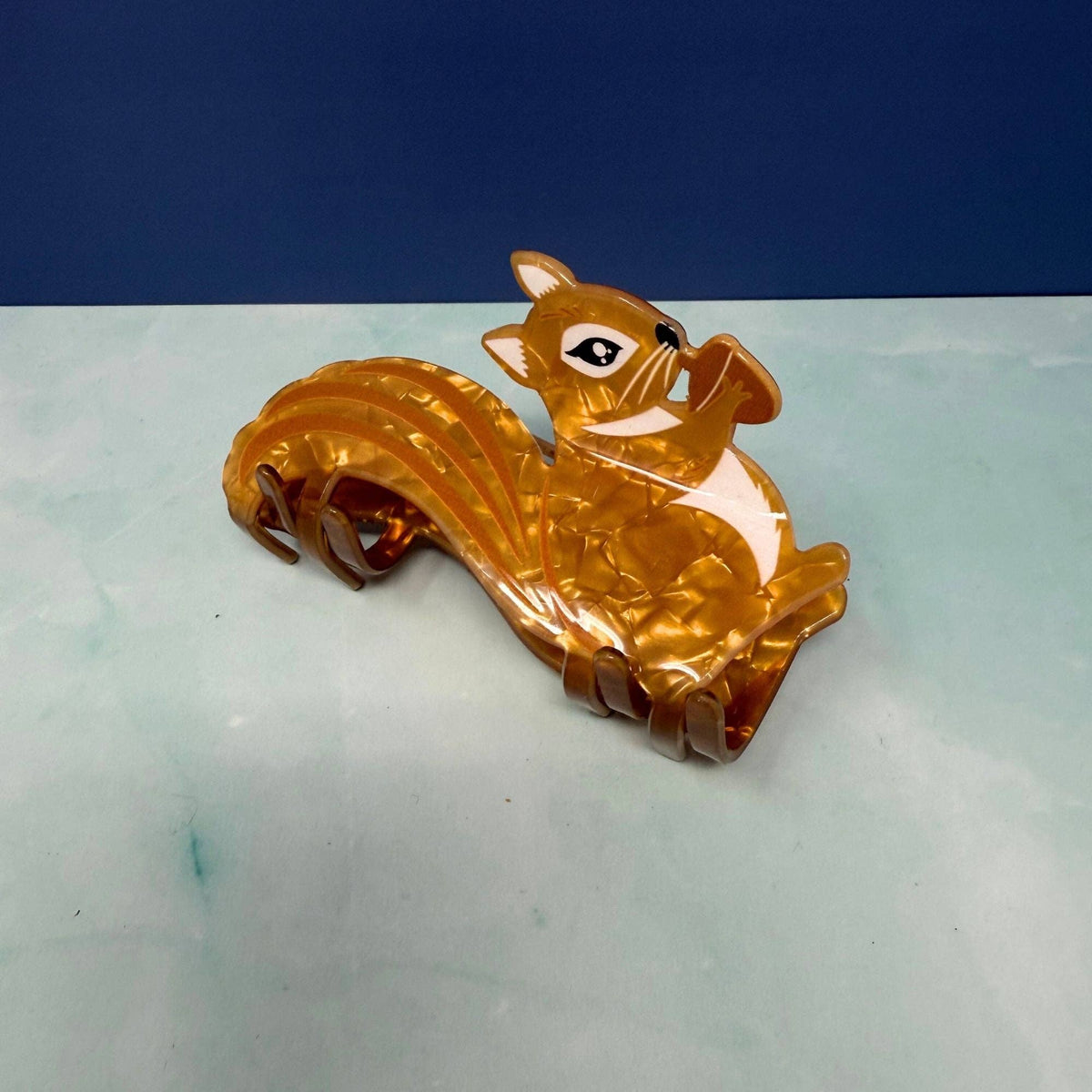 Squirrel Hair Claw Clip – Cute Animal Acetate Hair Accessory