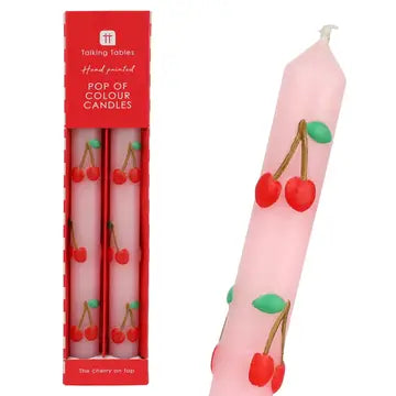 Cherry Taper Candle - 2 Pack
