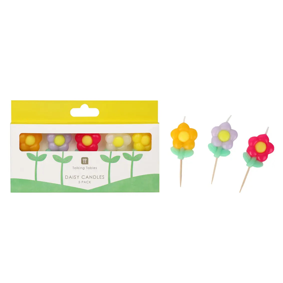 Multi Colored Daisy Birthday Candles