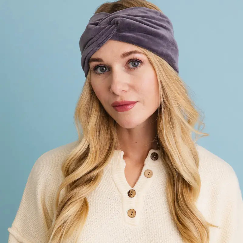 Super Soft Twisted Velvet Headbands For Fall