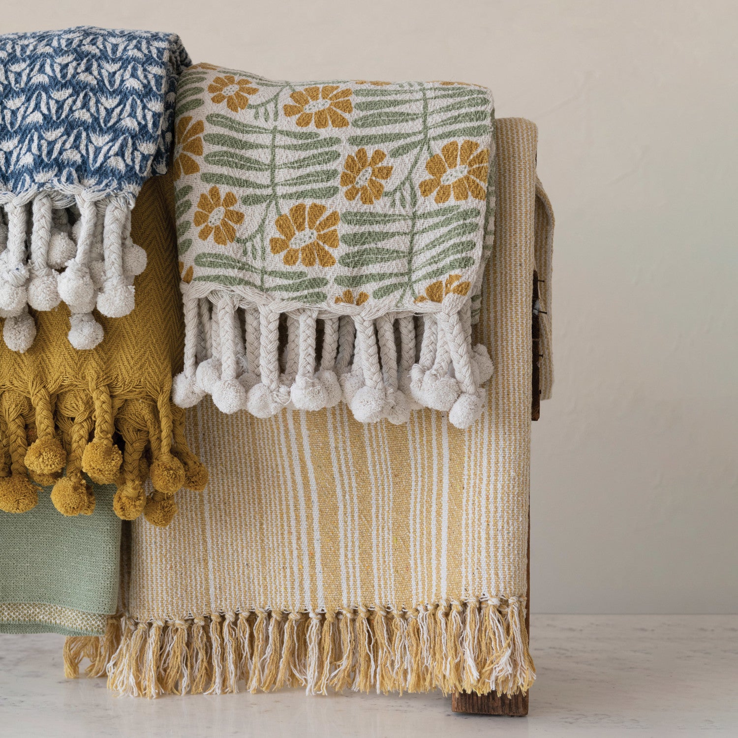 Buttercup Recycled Cotton Blend Throw