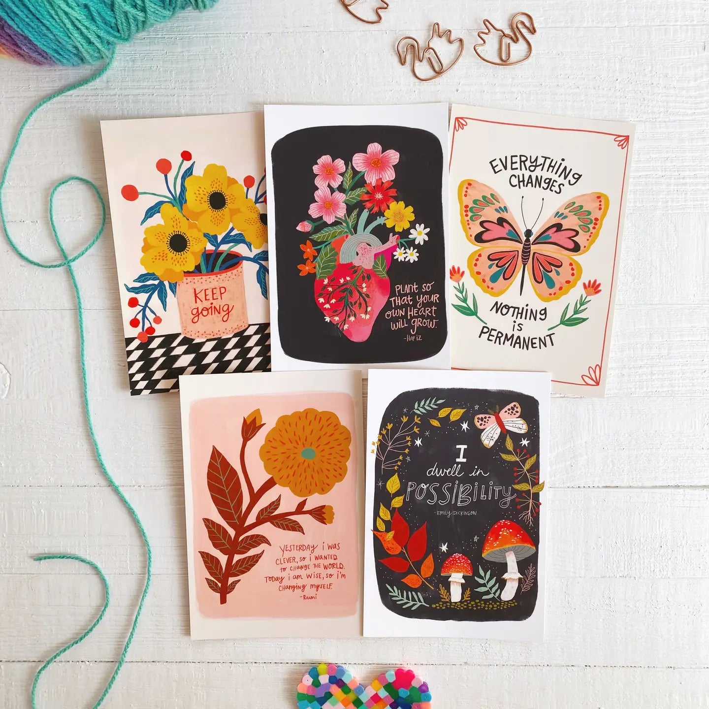 Encouragement Quote Postcard Pack