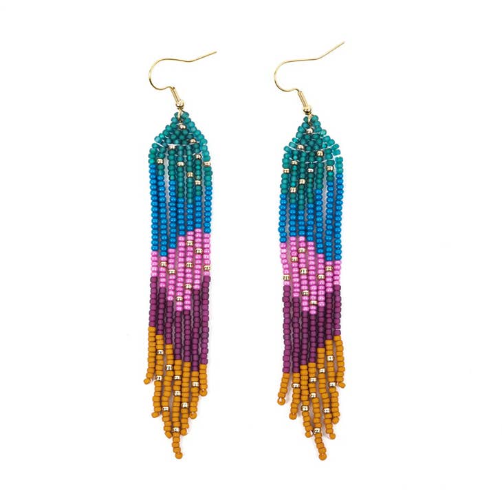 Strata Fringe with Gold Sprinkles Earrings