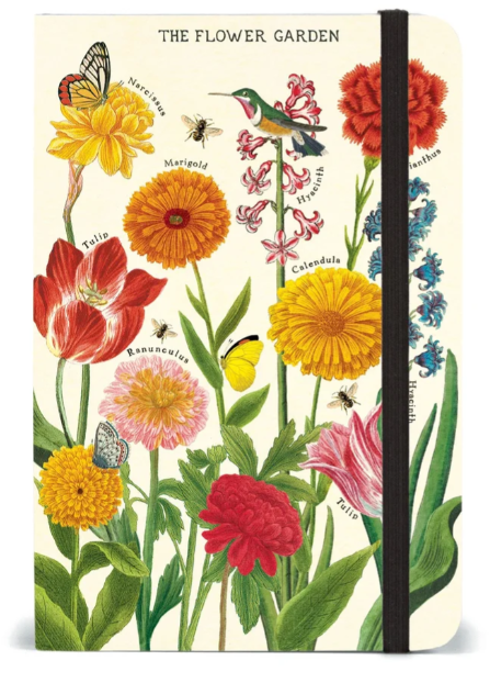 Small Notebook with Elastic Closure Floral