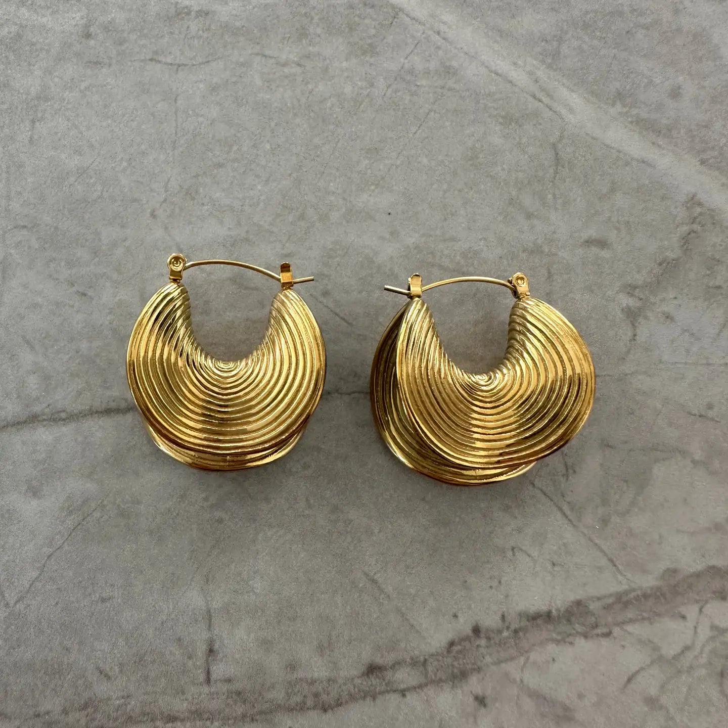 Folded Hoop Earrings