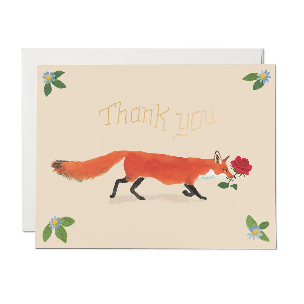 Thanks Fox Thank You Greeting Card - Boxed Set