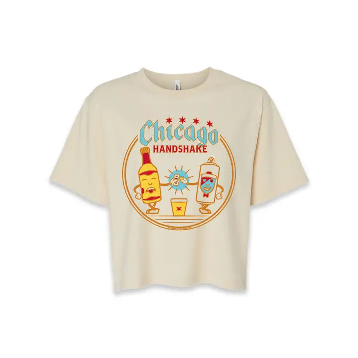 Chicago Handshake Mascot Crop Top Tee - Women's