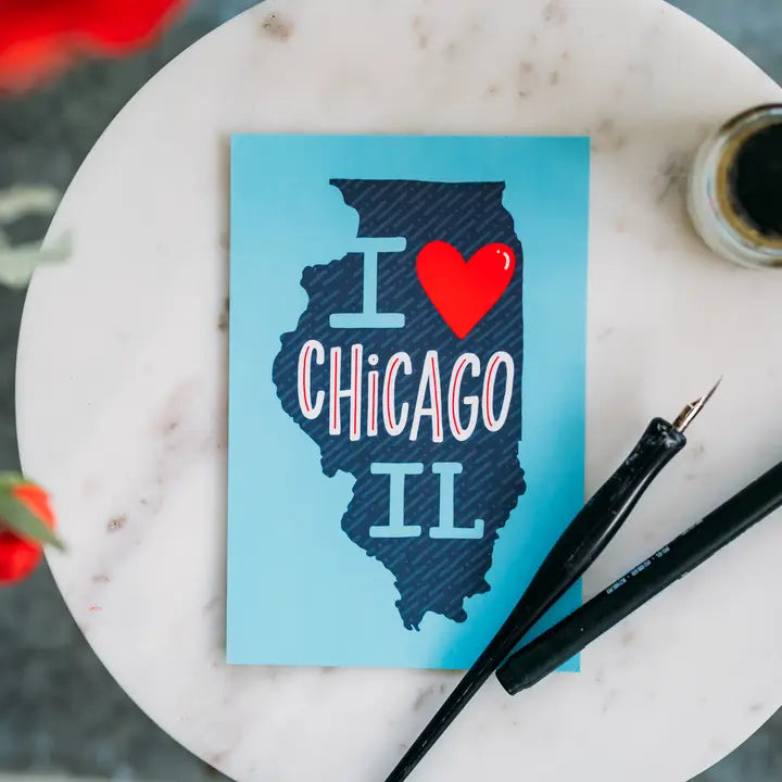 I Heart Chicago IL Postcard