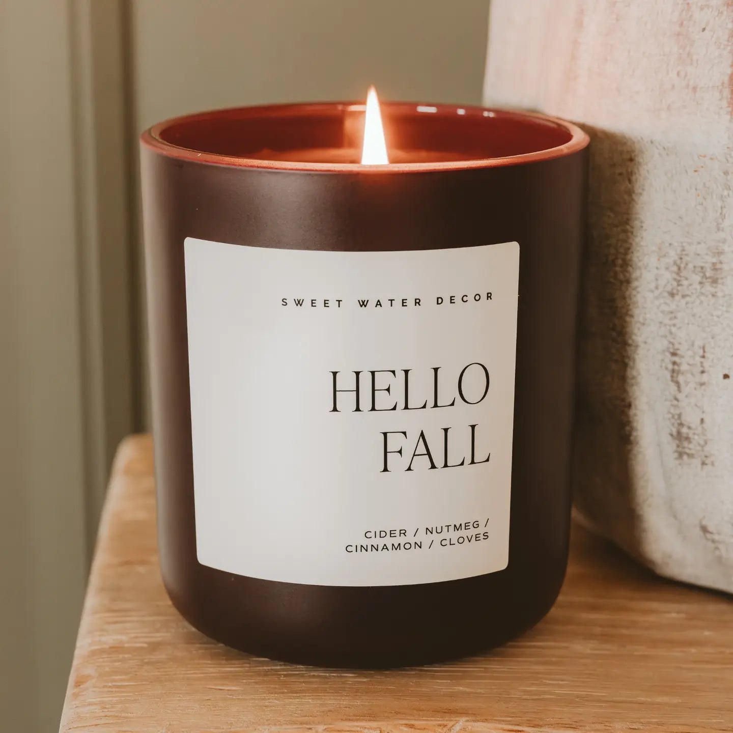 Hello Fall 15 oz Candle, Matte Jar - Fall Decor