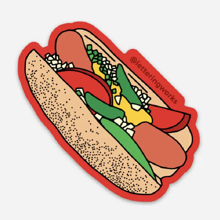 Chicago Hot Dog Magnet