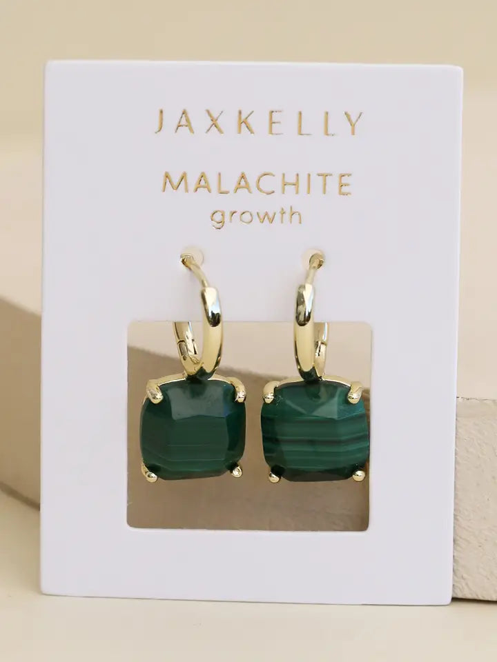 Gemstone Mini Drop Malachite
