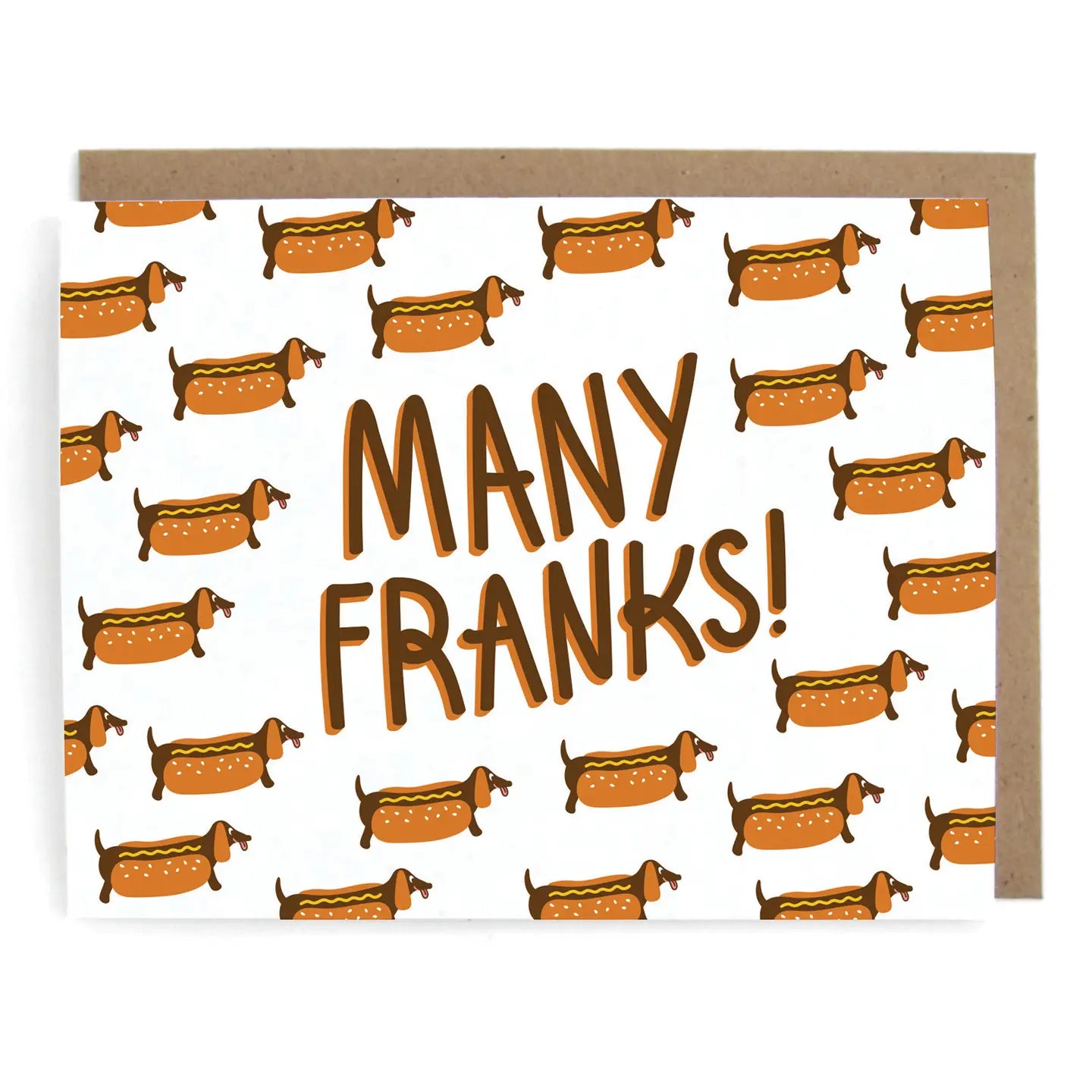 Many Franks Thank You Card - Boxed Set of 8 Greeting Cards