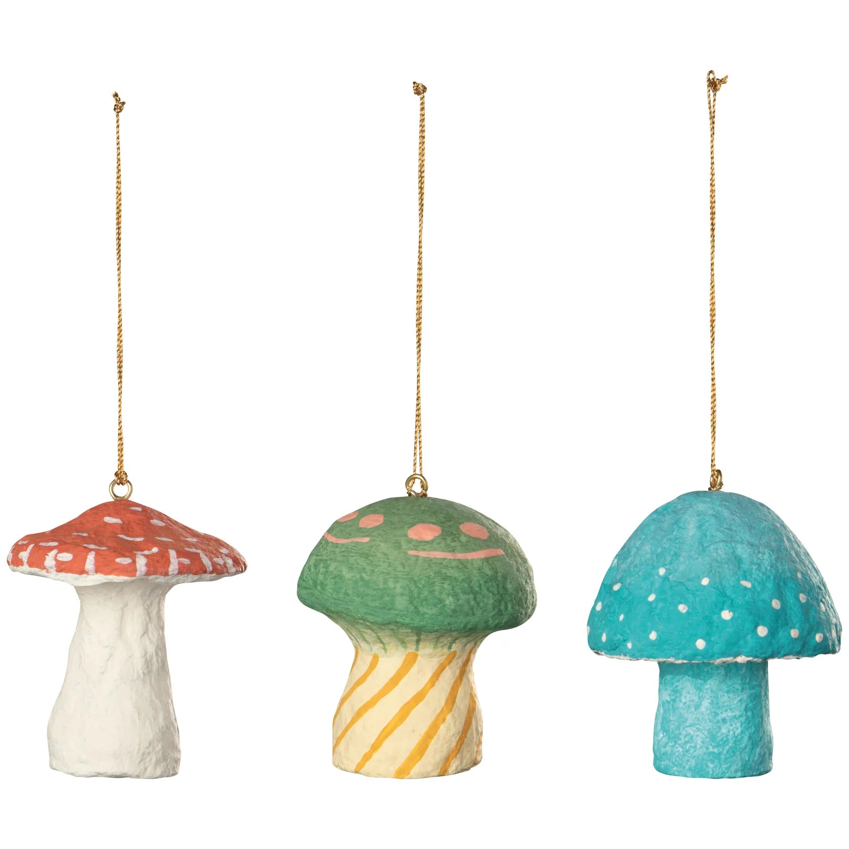 Mache Mushroom Gems Ornament