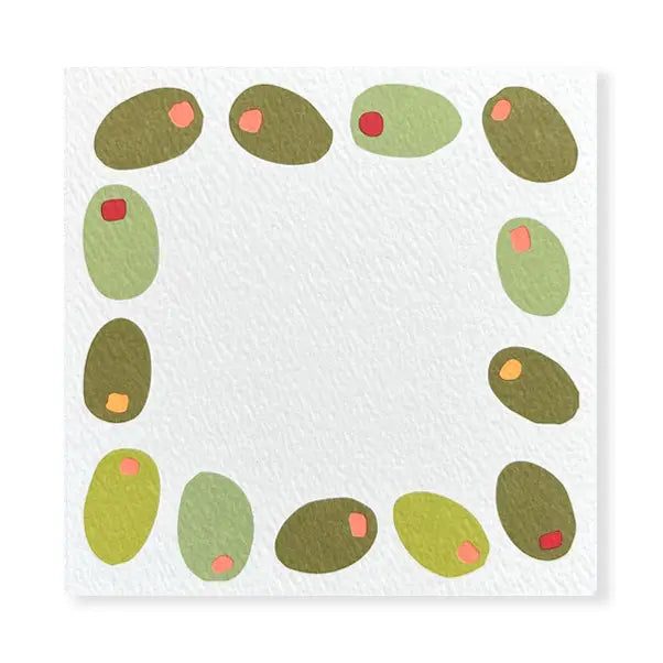 48 Pack / Olives Small Square Notes