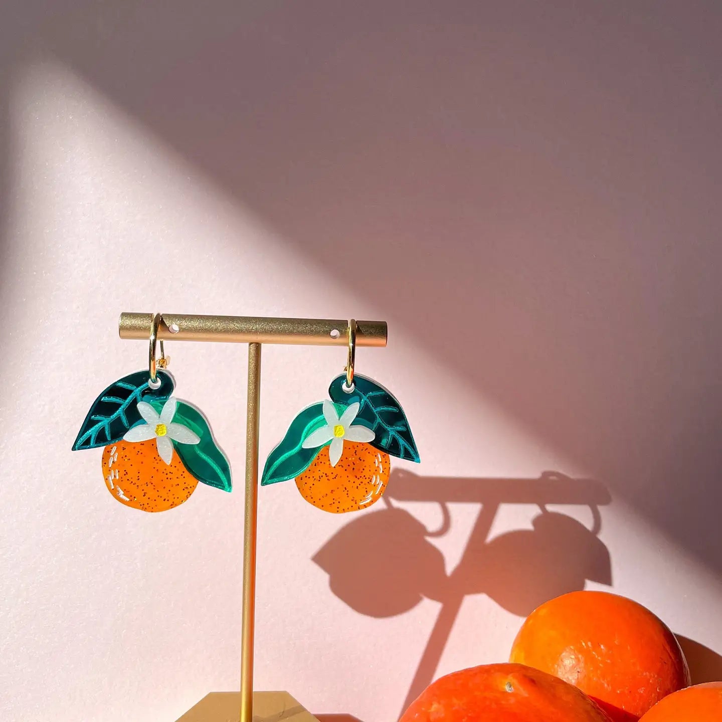 Orange Dangle Earring