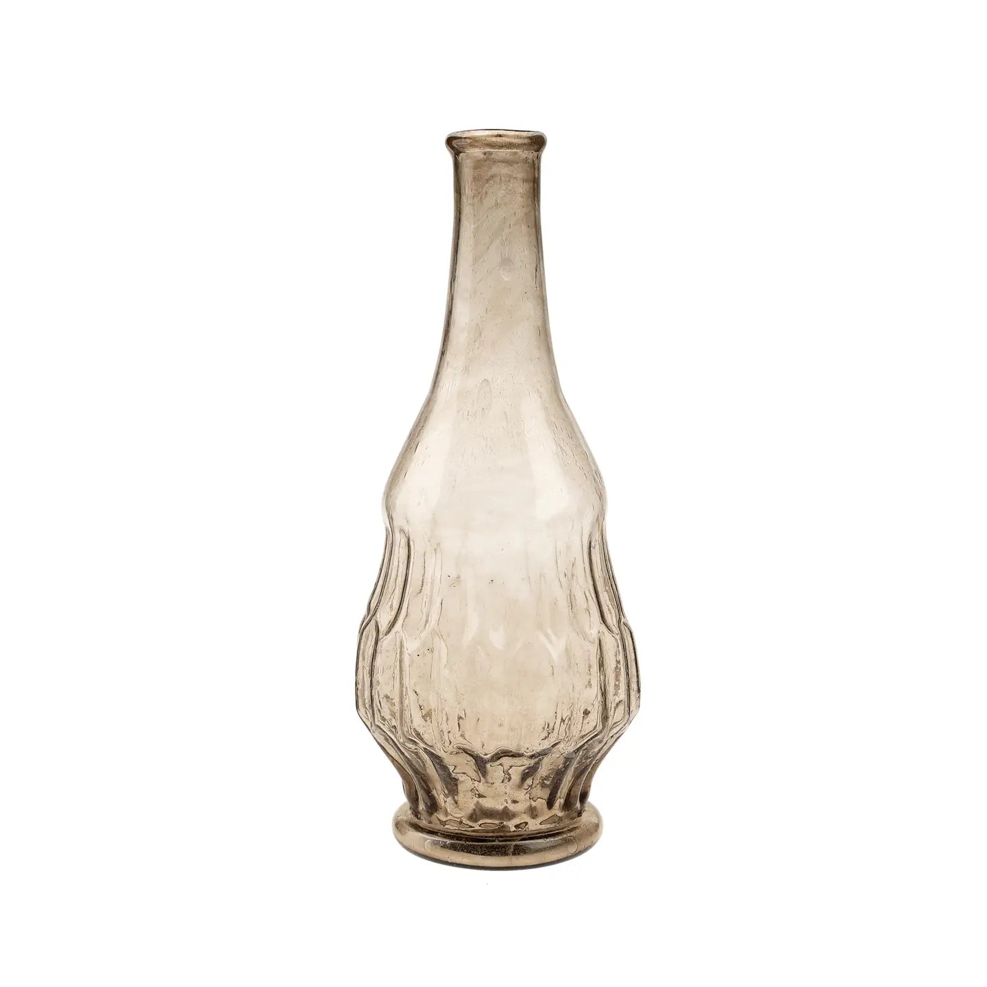 Smoke Recycled Glass Bottle Vase