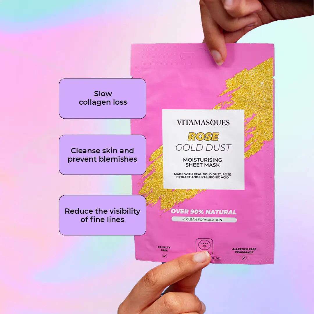 Rose Gold Dust Face Sheet Mask