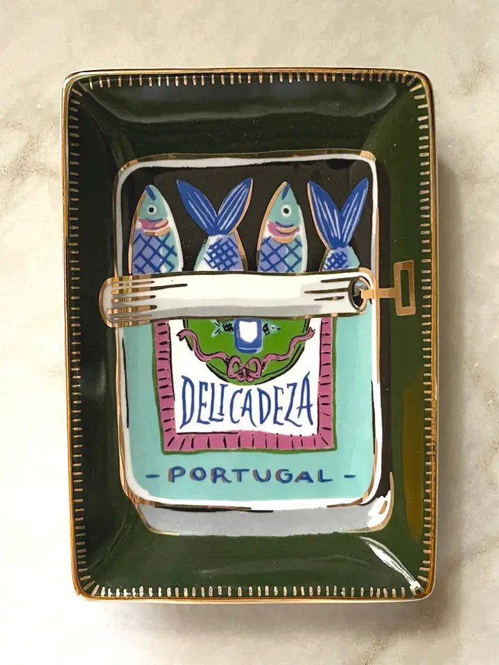 Porcelain Trinket Dish Sardines