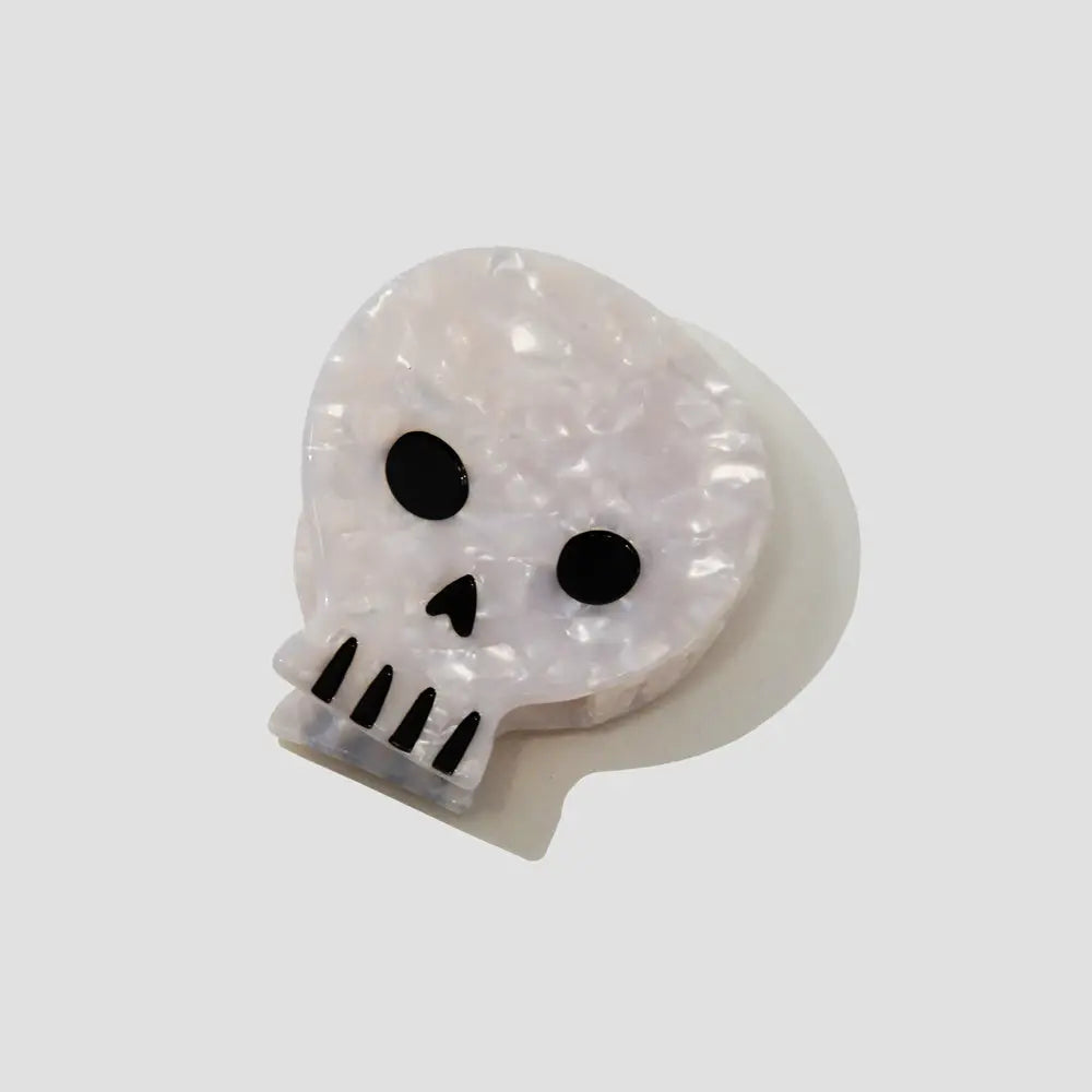 Skull Acetate Hair Claw Clip