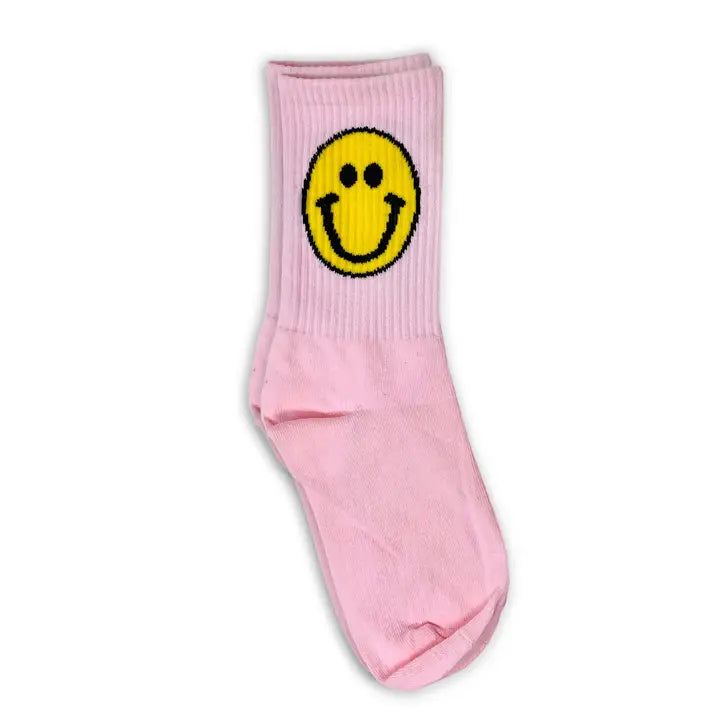 Suzanne Smiley Socks - Light Pink