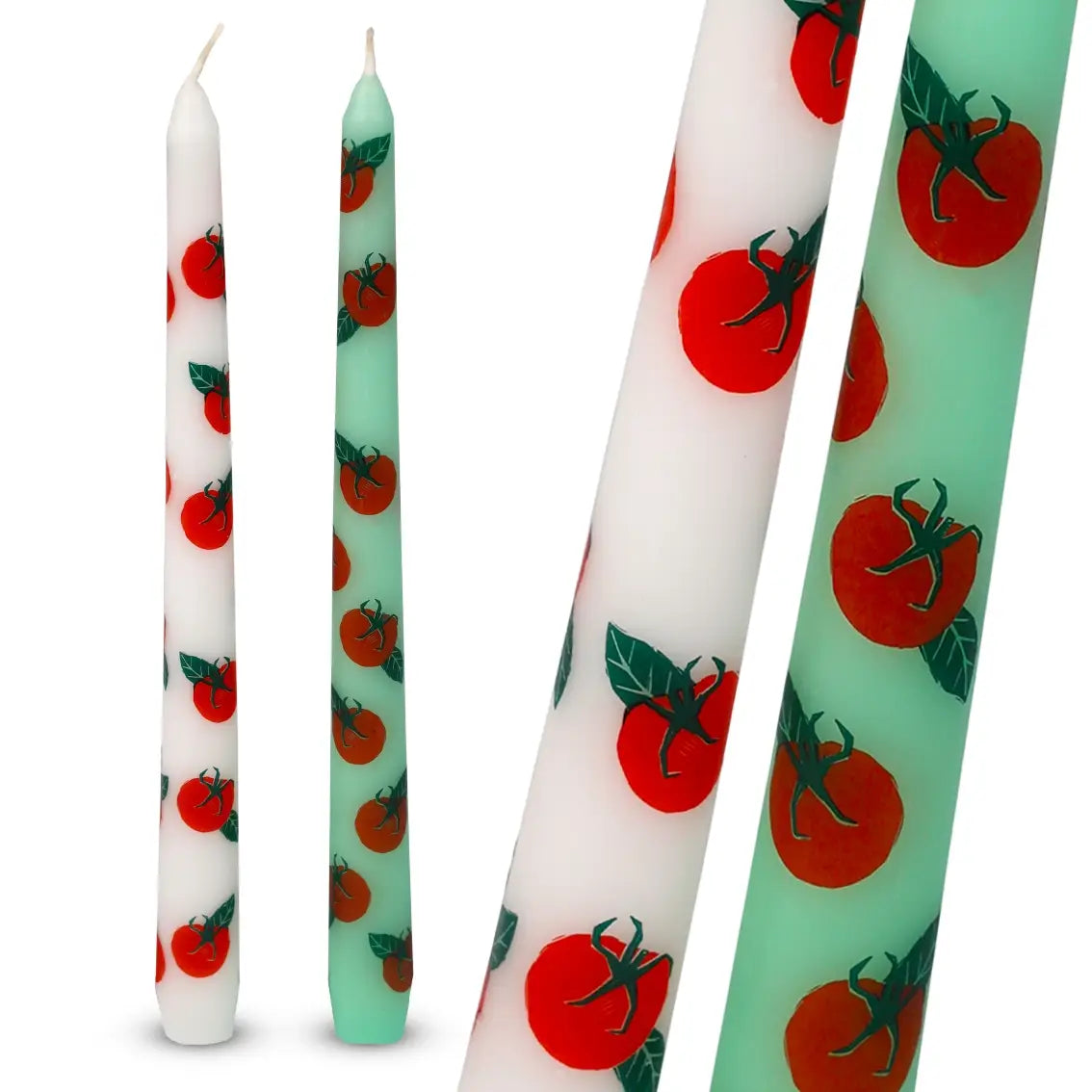 Tomato Taper Dinner Candle - 2 pack