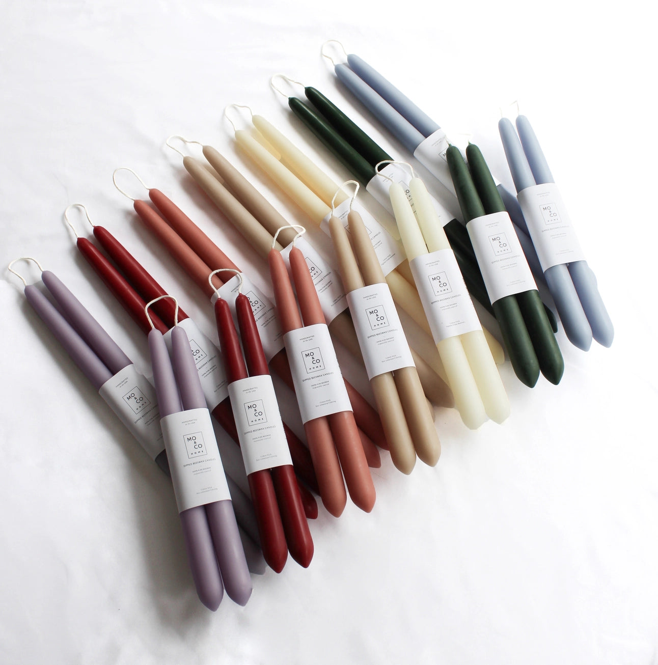 10" Beeswax Dipped Taper Candles | All Natural, Handmade